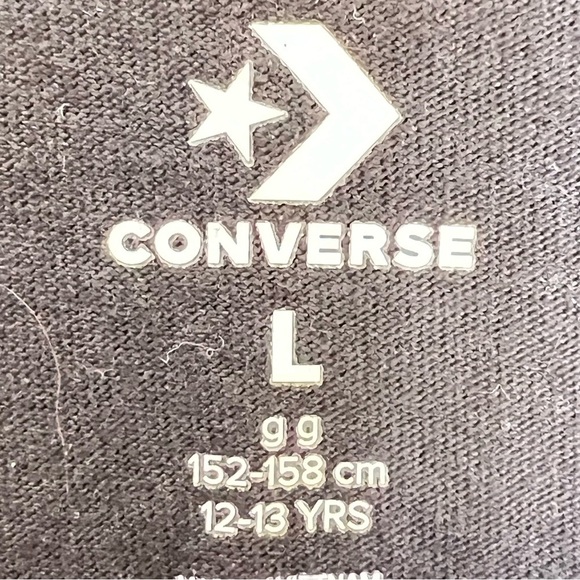 5/$25 Converse crop Tee shirt size large - Picture 3 of 3